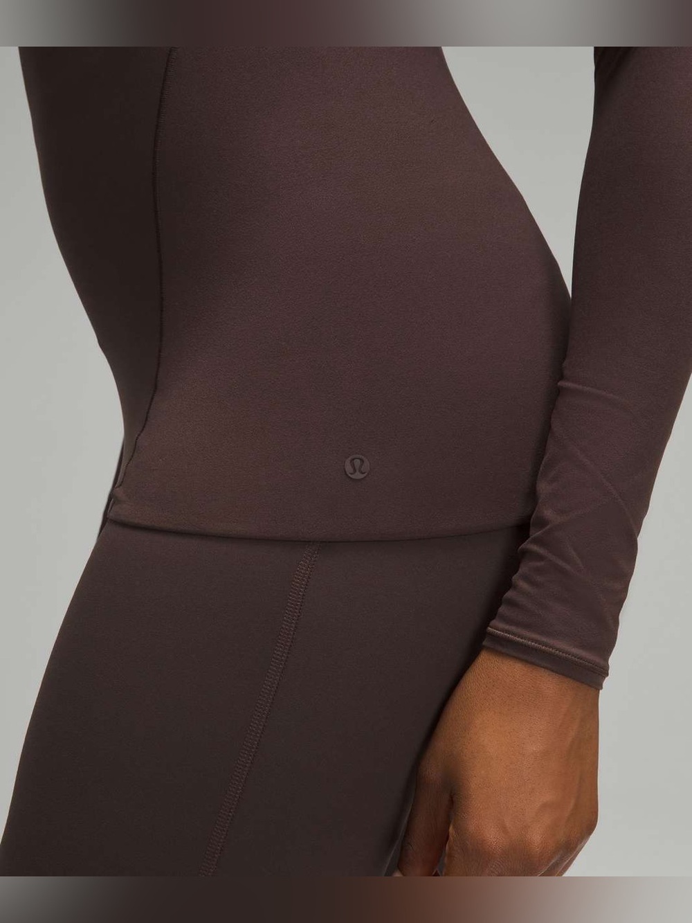 Lululemon Athletica Espresso Brown Wundermost Ultra Soft Nulu Long Sleeve Shirt - Picture 5 of 14